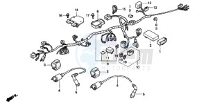 CB250 drawing WIRE HARNESS/ IGNITION COIL