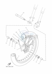 XTZ690 TENERE 700 (BNW1) drawing FRONT WHEEL