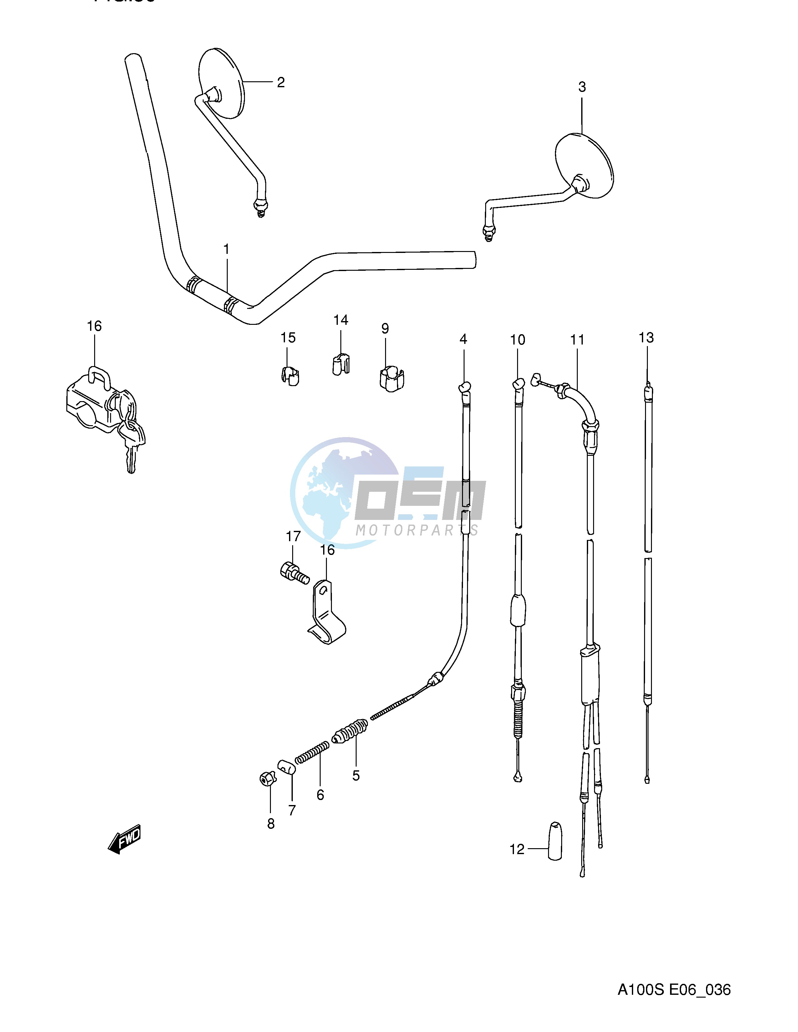 HANDLE BAR - CONTROL CABLE