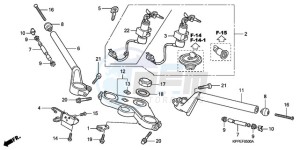 CBR125RW9 U / WH drawing HANDLE PIPE/TOP BRIDGE