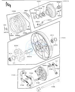 KZ 750 K [LTD BELT] (K1-K2 K2 CAN ONLY) [LTD BELT] drawing REAR WHEEL_HUB_BRAKE_BELT