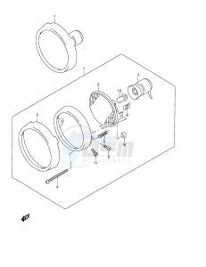 LT-F500F (E24) drawing HEADLAMP (MODEL W X Y E17)