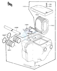 KZ 440 B (B1) drawing AIR CLEANER -- 81 B2- -