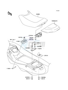 JET SKI STX-12F JT1200D6F FR drawing Seat