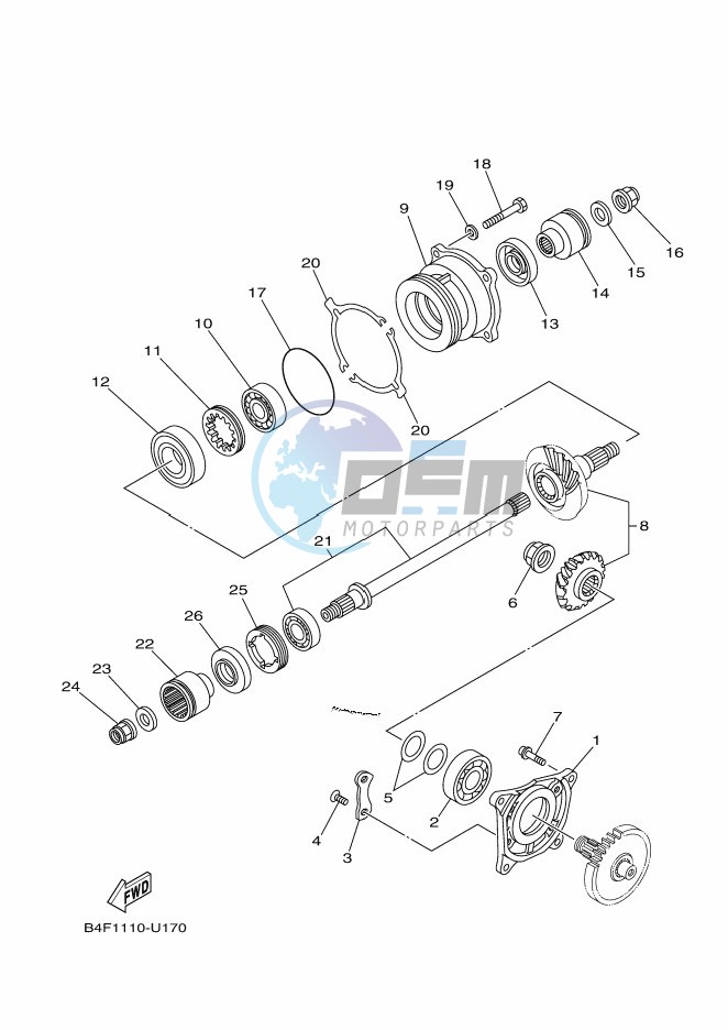 MIDDLE DRIVE GEAR