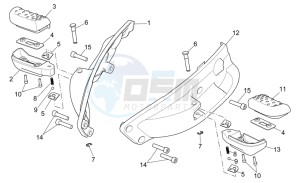 Scarabeo 300 Light e3 drawing Foot rests