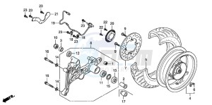 FES125A S-WING drawing REAR WHEEL