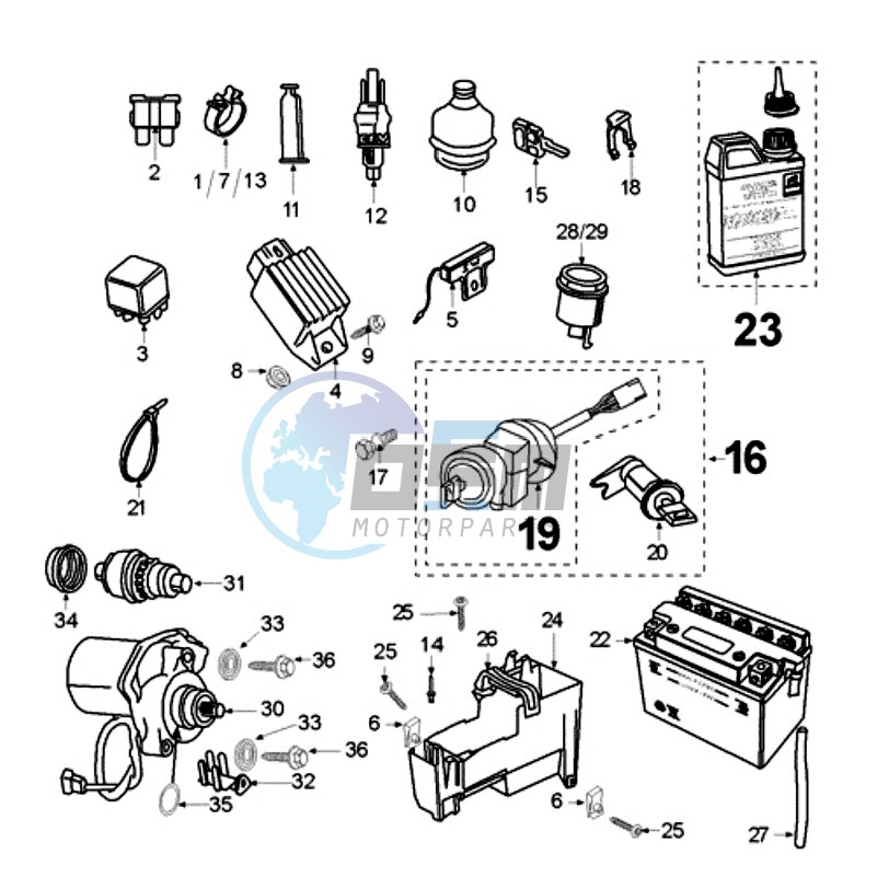 ELECTRIC SYSTEM / HANDLEBAR LOCK WITH HARNAS