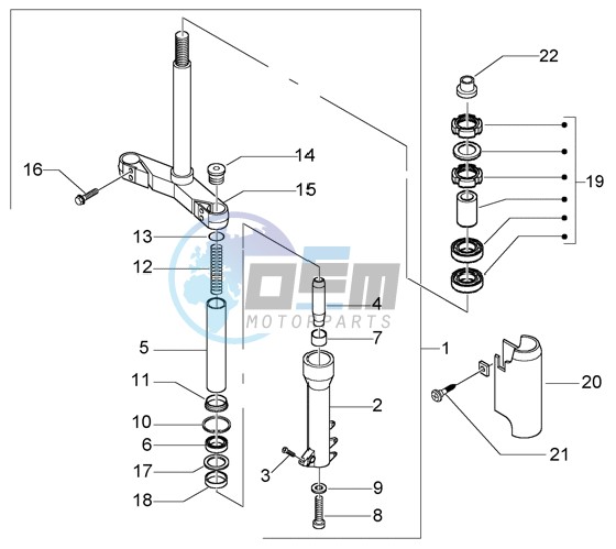 Fork-steering bearing ball tracks