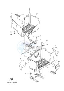 YFM700FWAD YFM700PSF GRIZZLY 700 EPS (B38A) drawing STAND & FOOTREST