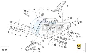 RSV4 1000 APRC Factory ABS (AU, CA, EU, J, RU, USA) drawing Swing arm