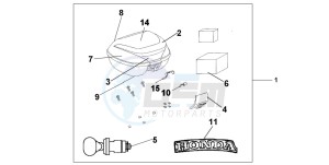 FES125 S-WING drawing TOP BOX 35 L BLACK