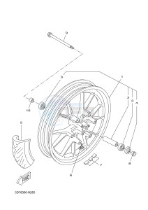 MT125 MT-125 (5D7L 5D7L 5D7L 5D7L) drawing FRONT WHEEL