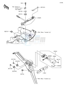 VERSYS 1000 KLZ1000BHF XX (EU ME A(FRICA) drawing Taillight(s)