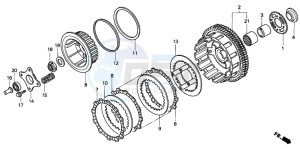 CB750F2 SEVEN FIFTY drawing CLUTCH