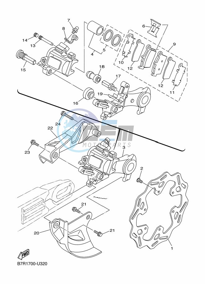 REAR BRAKE CALIPER