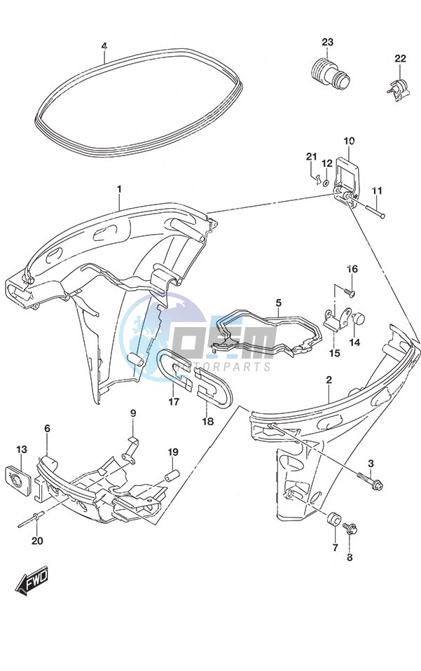 Side Cover Tiller Handle w/Power Tilt