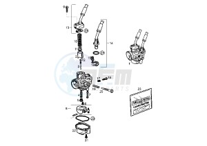 GPR REPLICA RACING EURO2 - 50 cc drawing CARBURETOR