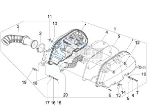 MP3 300 ie lt Touring drawing Air filter