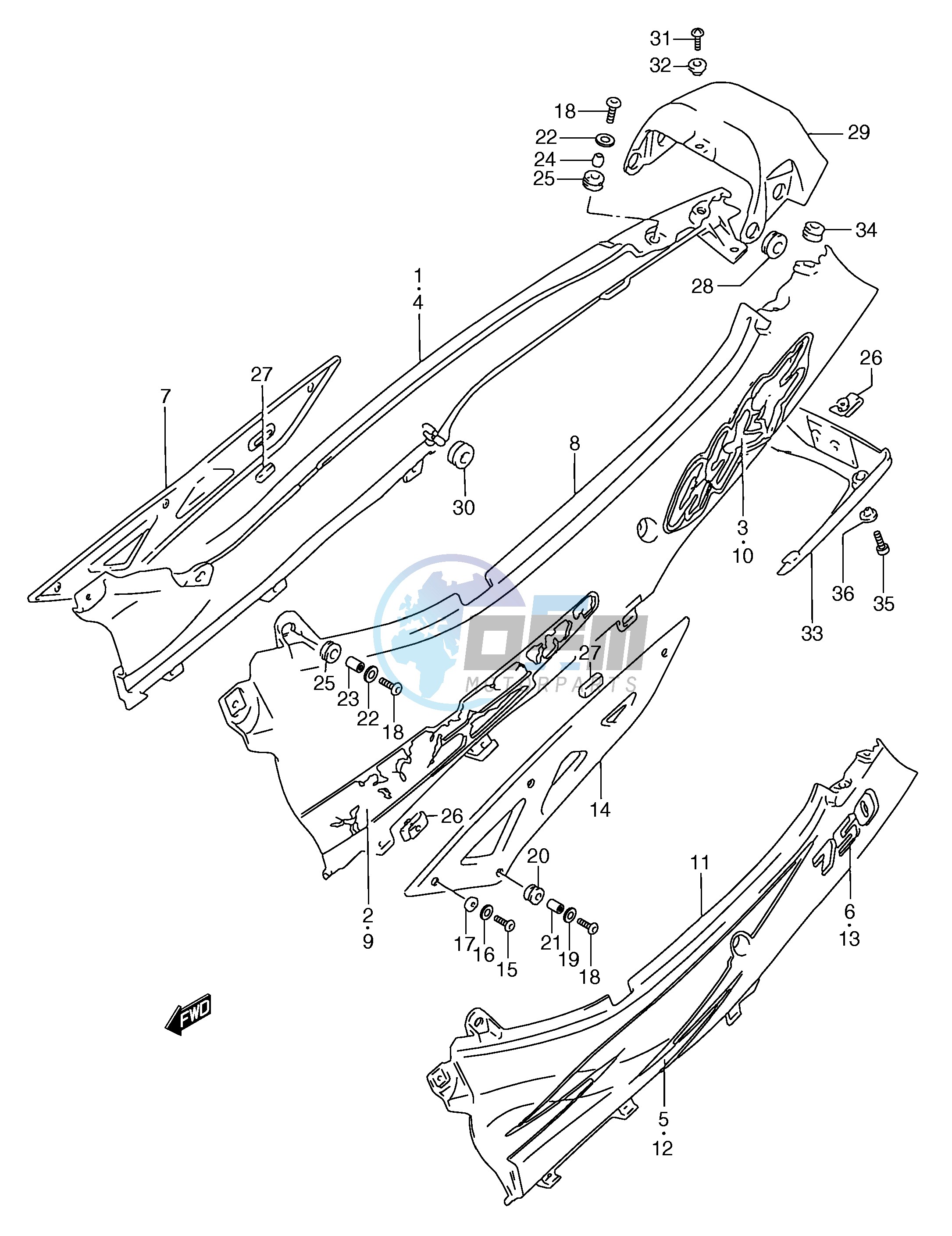 FRAME COVER (MODEL S T)