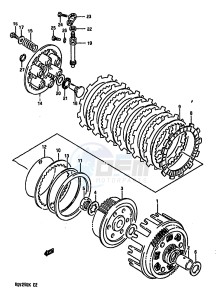 RGV250 1989 drawing CLUTCH