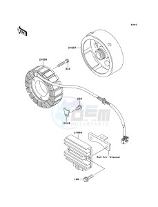 KLF250 KLF250A8F EU GB drawing Generator