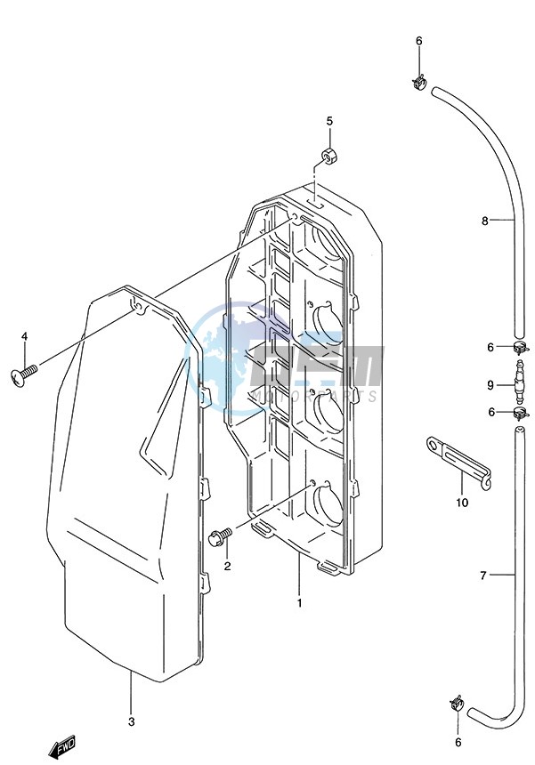 Silencer Case (S/N 231404 to 1996)