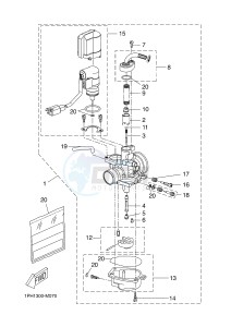 NS50 AEROX (1PH3 1PH3 1PH3 1PH3) drawing CARBURETOR