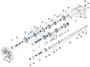 California 1400 Touring ABS 1380 drawing Gear box - Gear assembly