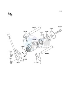 KLX110 KLX110CCF EU drawing Gear Change Drum/Shift Fork(s)