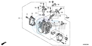 TRX500FMC ED drawing THROTTLE BODY