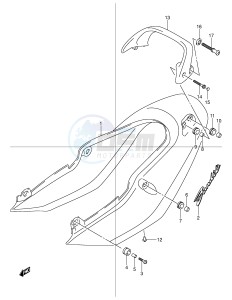 GSF600 (E2) Bandit drawing SEAT TAIL COVER (GSF600Y UY)