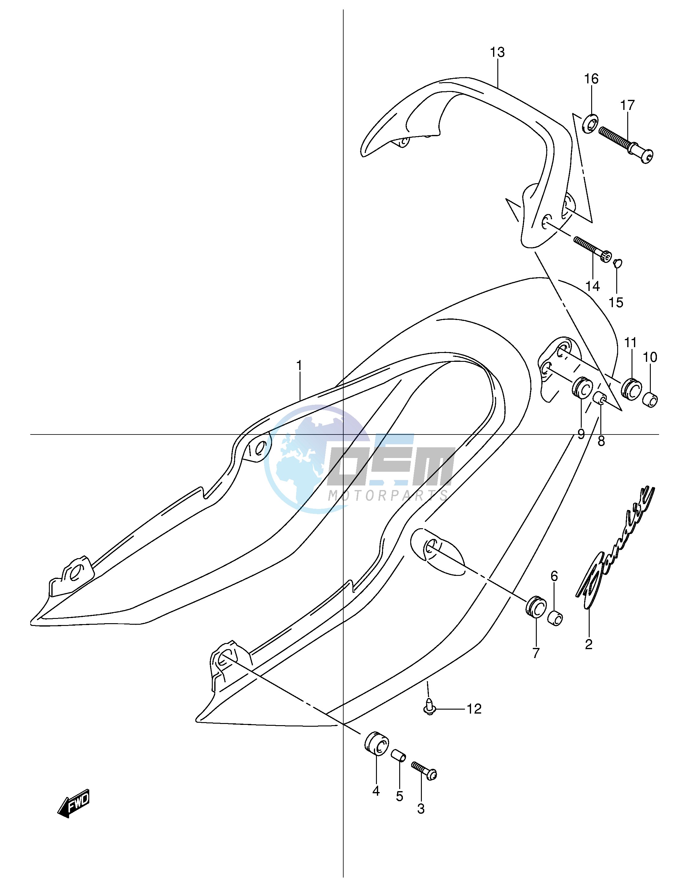 SEAT TAIL COVER (GSF600Y UY)