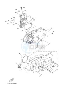 YPR125R XMAX 125 EVOLIS 125 (2DM3) drawing CRANKCASE COVER 1