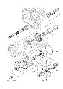 YXZ1000R YXZ10YEXJ YXZ1000R (B0FA) drawing MIDDLE DRIVE GEAR