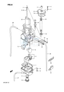 RM125 (E2) drawing CARBURETOR