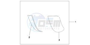 ST1300A drawing PANNIER SCUFF PAD SET