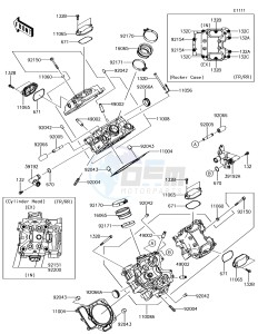 BRUTE FORCE 750 4x4i EPS KVF750HFF EU drawing Cylinder Head