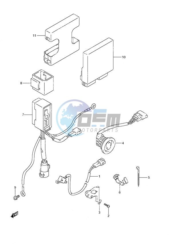 PTT Switch/Engine Control Unit