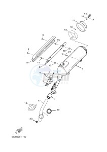 YP125RA EVOLIS 125 ABS (BL22 BL22) drawing EXHAUST