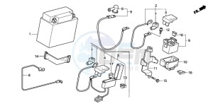 CBF600NA drawing BATTERY