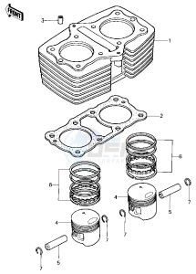 KZ 440 D [LTD BELT] (D1) [LTD BELT] drawing CYLINDER_PISTONS -- 80 D1- -