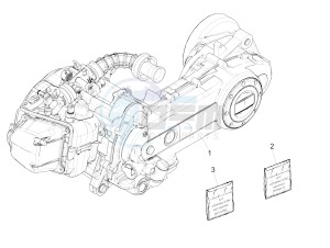 SPRINT 50 4T-3V E2 NOABS (NAFTA) drawing Engine, assembly