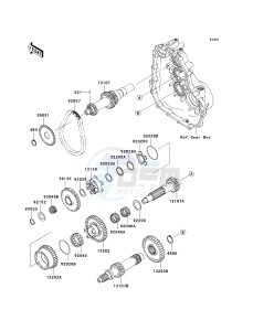 KAF 400 A [MULE 610 4X4] (A6F-AF) A9F drawing TRANSMISSION