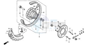 XR100R drawing REAR WHEEL