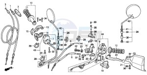 NX650 500 DOMINATOR drawing SWITCH/CABLE