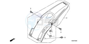 CRF150R9 Europe Direct - (ED / 2ED) drawing REAR FENDER