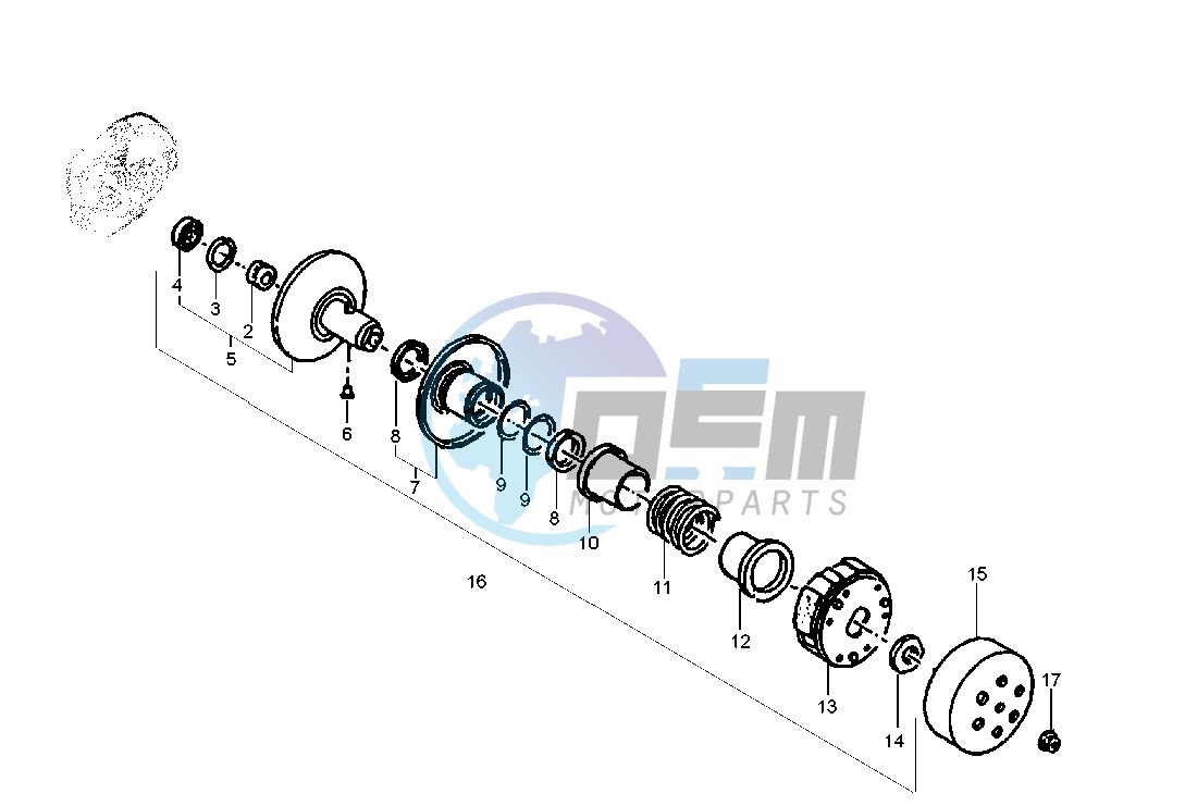 Driven pulley