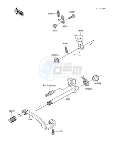 KX 250 C [KX250] (C1) [KX250] drawing GEAR CHANGE MECHANISM -- 83 KX250-C1- -