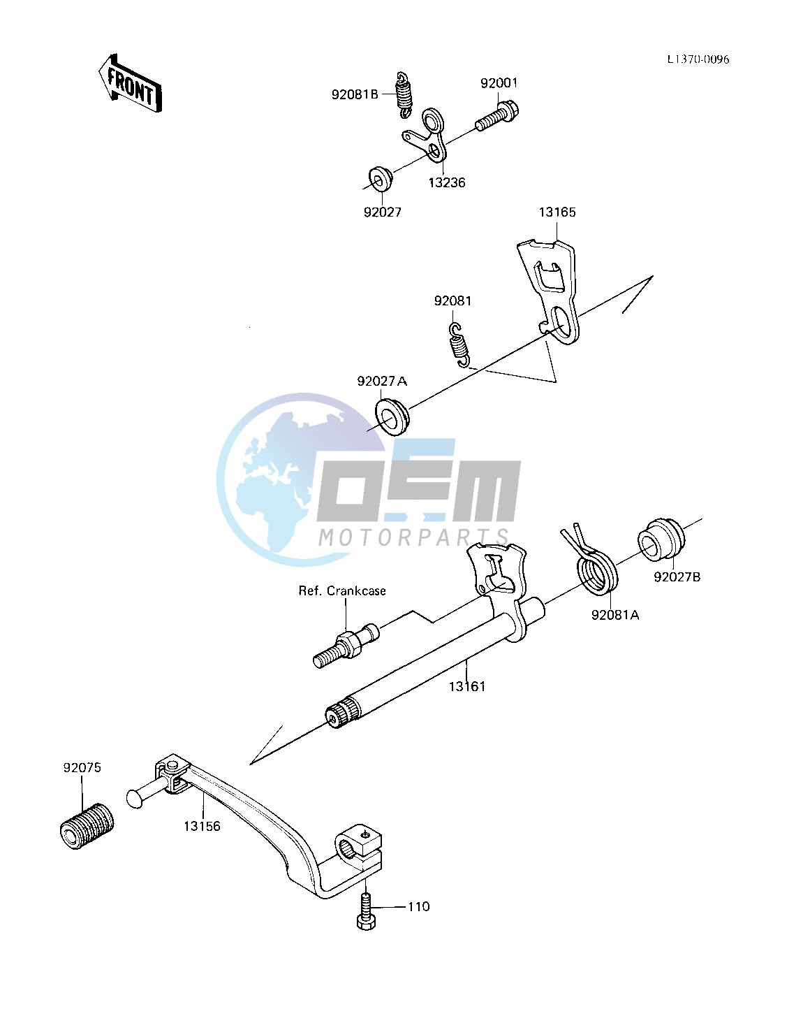 GEAR CHANGE MECHANISM -- 83 KX250-C1- -